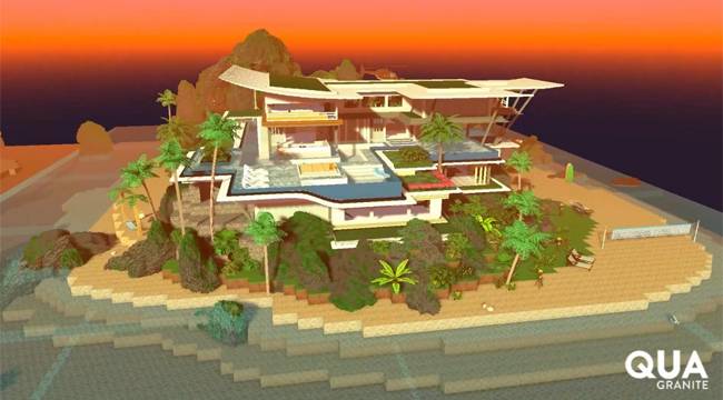 QUA, Sandbox'taki adasında villa tasarımını tamamladı